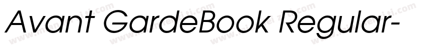 Avant GardeBook Regular字体转换